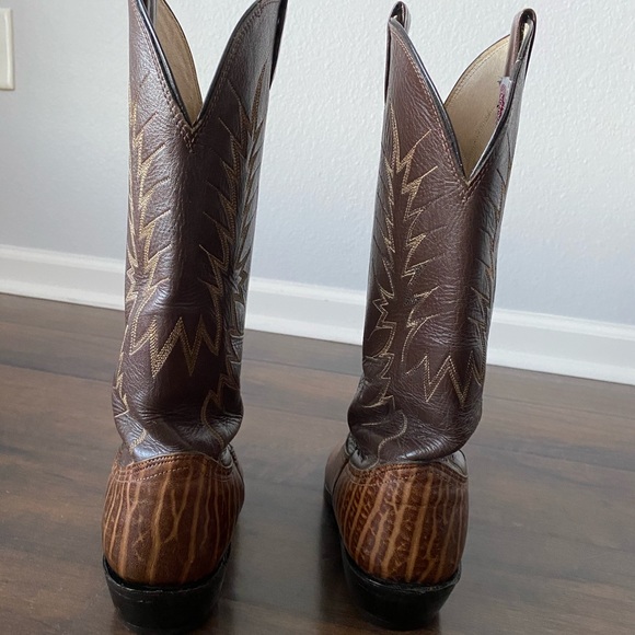 Vintage African Wildebeast Leather Boots - Picture 3 of 5